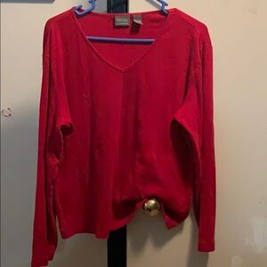 Beautiful red  Lon sleeve tee additions by Chico’s